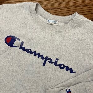 Vintage 00s Champion Reverse Weave Script Spell Out Crewneck Sweatshirt‎